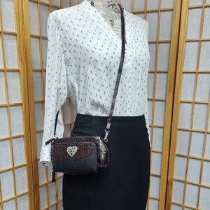 Brighton Leather Black and Brown Crossbody/Belt Bag
